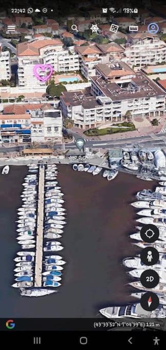 Standing vue mer entre Cannes et Antibes Golfe-Juan Eksteriør bilde